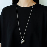 Minimalist Vase / Wine Jug / Wallet Sculptural Pendant Long Necklace