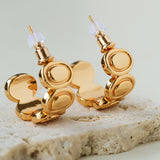 Minimalist Multi Oval C Hoop Earrings