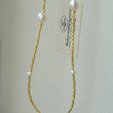 Bohemian Faceted Gold Bead Necklace – Colorful Gemstone or Pearl Style