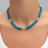 925 Sterling Silver Magnetic Turquoise Convertible Necklace & Bracelet