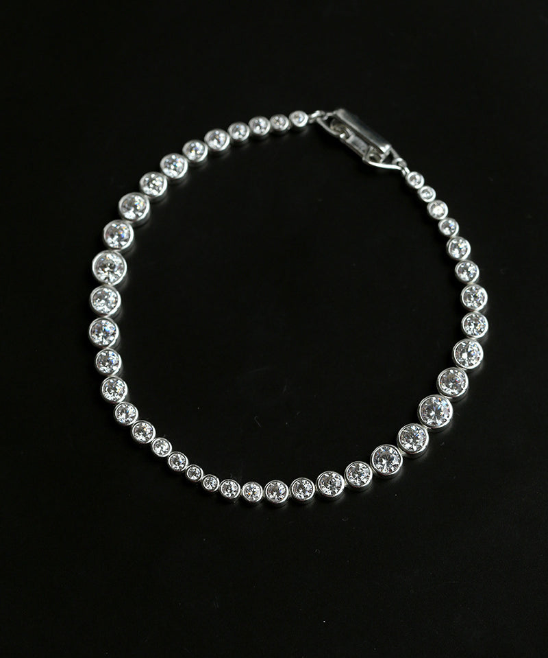 Gradient Round Bubble Cubic Zirconia Tennis Bracelet