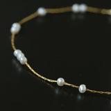 Starry Scattered Irregular Freshwater Pearl Collarbone Necklace