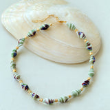 Handmade Ceramic Conch Freshwater Pearl Necklace