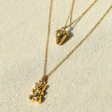 Cute Bear Strawberry Necklace