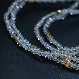 Double Layer Clear Crystal Peace Dove Pendant Necklace