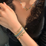 Boho Multi-Layer Woven Cord Beaded Bracelet