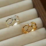 Minimalist Sleek Geometric Cubic Zirconia Open Ring