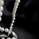 Swarovski Knotted Pearl Necklace