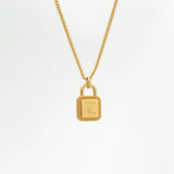 925 Sterling Silver Lock Alphabet Necklace