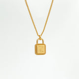 925 Sterling Silver Lock Alphabet Necklace
