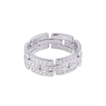 Half Pavé Tank Link Statement Ring - close-up detail | Floysun