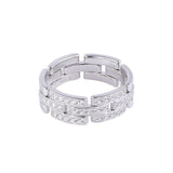 Half Pavé Tank Link Statement Ring - close-up detail | Floysun