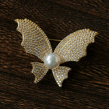 Vintage Elegant Natural Pearl Gourd Flower Brooch