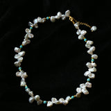 Baroque Pearl & Turquoise Necklace