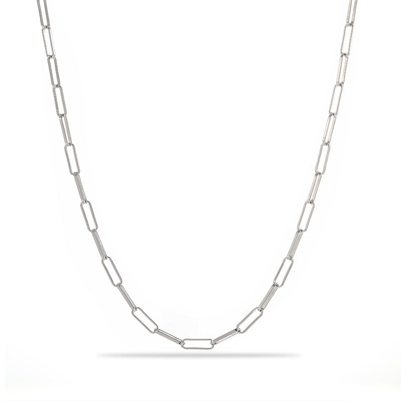 Alternating Bar Paperclip Chain Necklace - detail view | Floysun