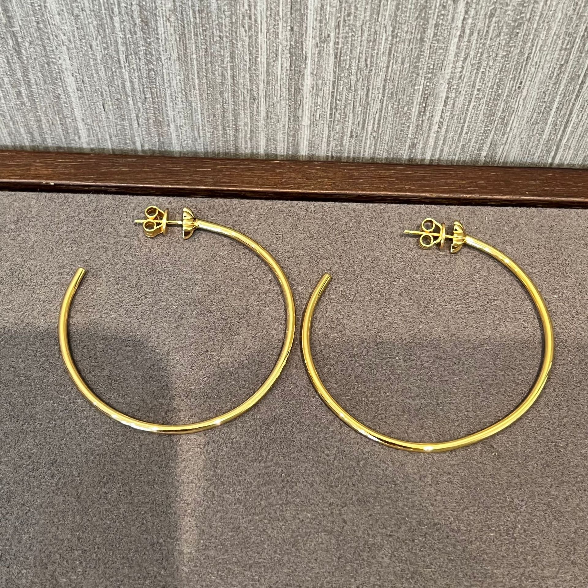 Minimal Cross Design Sterling Silver Hoop Earrings