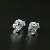 Minimal Bubble Cubic Zirconia Stud Earrings