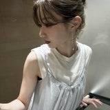 Teardrop Tassel Long Chain Drop Earrings - scale view 2 | Floysun