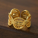 Vintage Palace Lace Filigree Zircon Open Ring