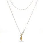 Teardrop Lariat Long Y Necklace - side view 4 | Floysun