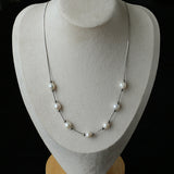 Multi-Wear Styles Adjustable Sliding Freshwater Pearl Smile Long Necklace