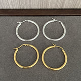 Nordic Minimalist 925 Sterling Silver Hoop Earrings