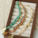 Boho Multi-Layer Woven Cord Beaded Bracelet