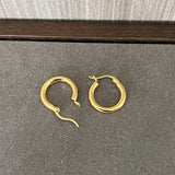 Nordic Minimalist 925 Sterling Silver Hoop Earrings