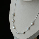 Multi-Wear Styles Adjustable Sliding Freshwater Pearl Smile Long Necklace