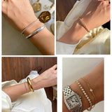 Gradient Round Bubble Cubic Zirconia Tennis Bracelet