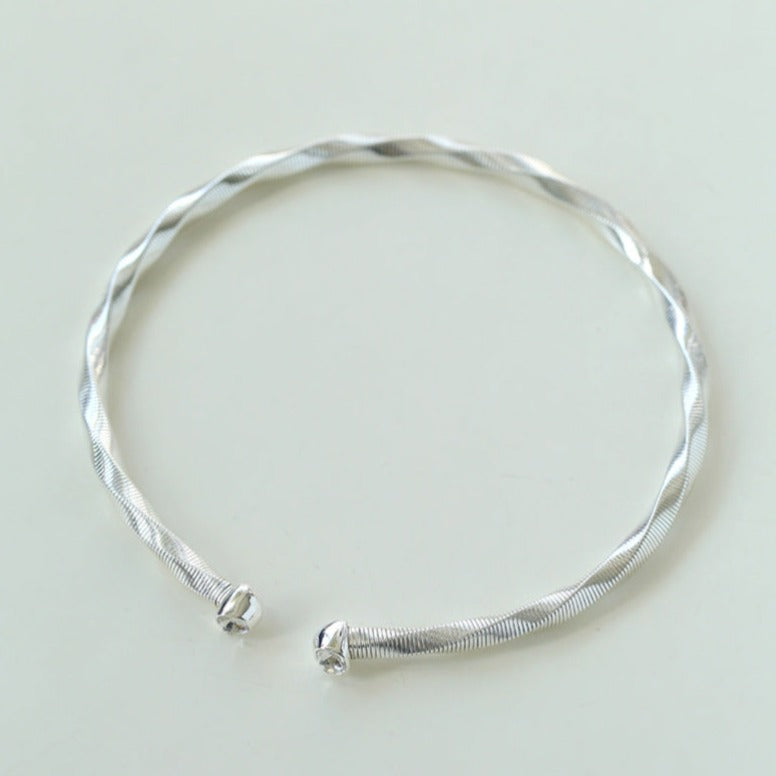 Twist Stretch Choker Open Necklace