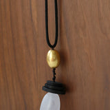 Abstract Geometric Long Pendant Necklace