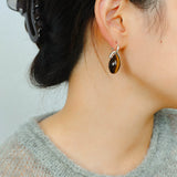 Tiger’s Eye Bead Drop Earrings