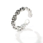 Sculpted Rose Garland Adjustable Ring - front product view 2 | Floysun