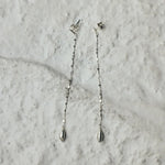 Teardrop Tassel Long Chain Drop Earrings - front product view 4 | Floysun