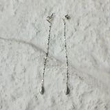 Teardrop Tassel Long Chain Drop Earrings - front product view 4 | Floysun