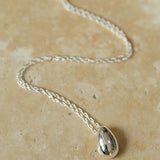 Stylish Small Water Drop Pendant Necklace - Sterling Silver