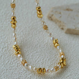 Elegant Minimalist Freshwater Pearl Beaded Choker Necklace
