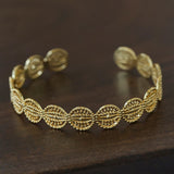 Vintage Palace Lace Filigree Open Cuff  Stackable Bracelet