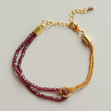 Designer Double Chain & Mixed Natural Stone Necklace