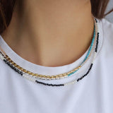 Mini Beaded Asymmetrical Champagne Color Bead Bracelet