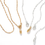 Teardrop Lariat Long Y Necklace - front product view 5 | Floysun