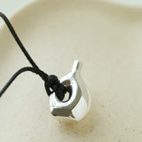 Minimalist Vase / Wine Jug / Wallet Sculptural Pendant Long Necklace