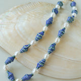 Handmade Ceramic Conch Freshwater Pearl Necklace