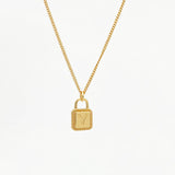 925 Sterling Silver Lock Alphabet Necklace