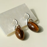 Tiger’s Eye Bead Drop Earrings