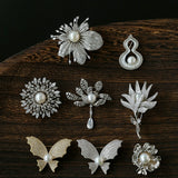 Vintage Elegant Natural Pearl Gourd Flower Brooch