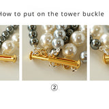 Elegance in Layers：Triple-Layer Gray Pearl Necklace