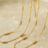 Effervescent Elegance: Singular Beaded Chain Necklace