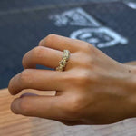 Sculpted Rose Garland Adjustable Ring - alternate angle 3 | Floysun